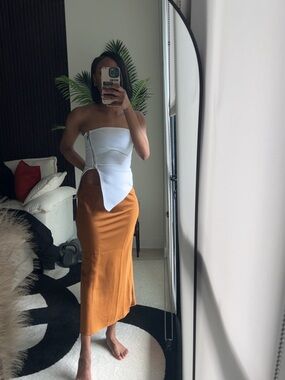 ASOS Rust Midi Skirt